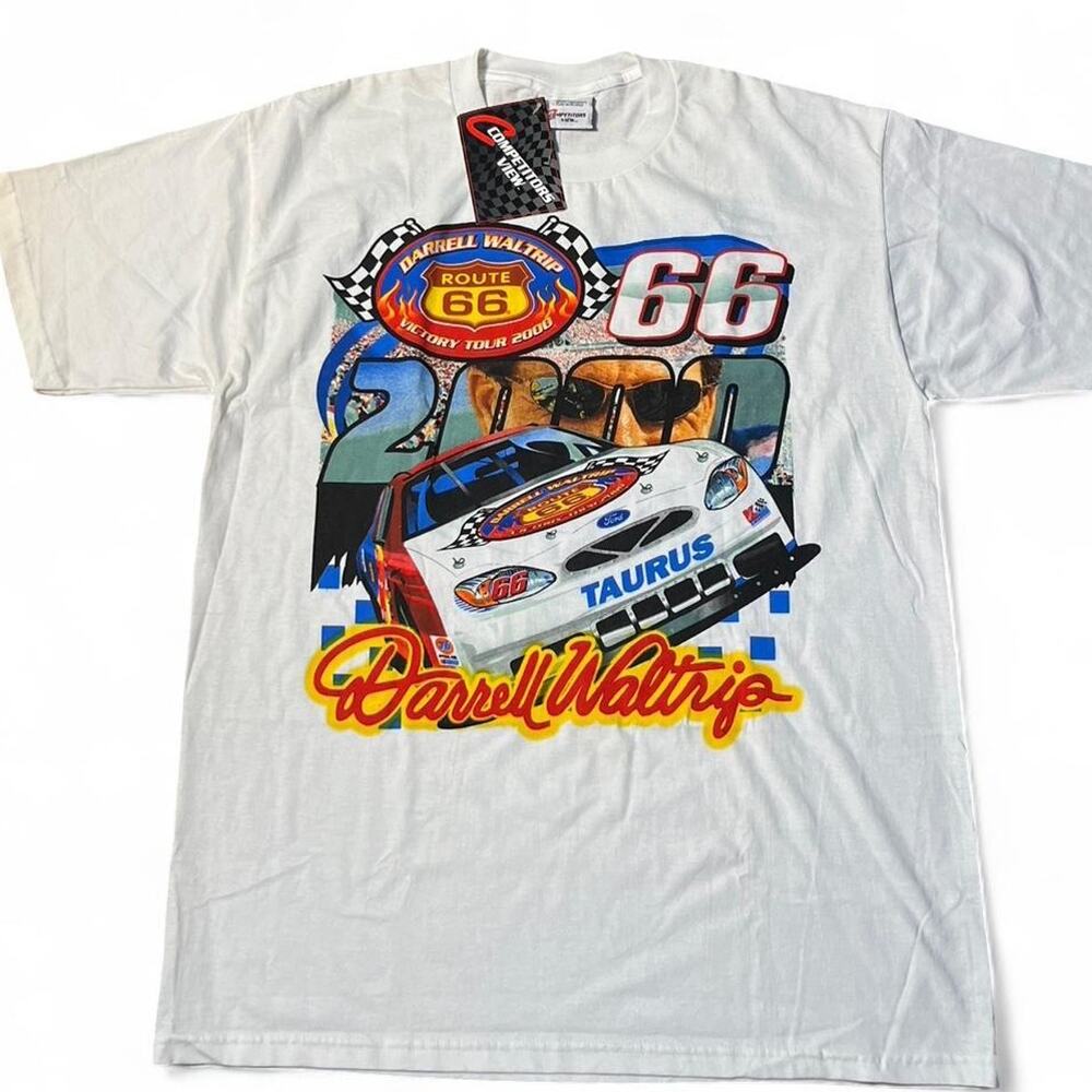Vintage 2000 Darrell Waltrip #66 Route 66 NASCAR Ford Taurus T-Shirt L NWT